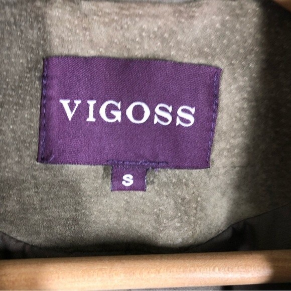 Vigoss Genuine Brown Suede Leather Moto Jacket Small - Picture 5 of 13